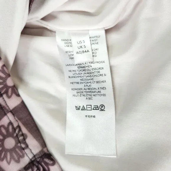 EUC UO Urban Outfitters Riko Bodycon Shirt Dress Sz. S Retro Floral‎ Mesh Mini - Picture 4 of 7